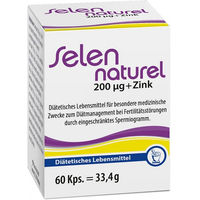 Produktbild von Selennaturel Canea Pharma Selen aus Selenhefe und Zink Gluconat Kapseln 200 µg 60 Stück für Erwachsene und Männer