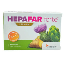 Sensilab HepaFar forte Premium Kapseln mit Cholin und Artischocke vegan glutenfrei laktosefrei 30 Stück – Bild 1 von 1
