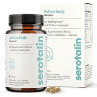 Produktbild von serotalin Active Body Metabol Kapseln mit Garcinia Cambogia, Zink, Chrom, Koffein und Vitaminen – 60 vegane Kapseln