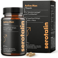 Produktbild von serotalin Active Men T Kräuter-Komplex Kapseln für Männer und Sportler mit Maca, Tribulus, Shilajit und Zink vegan 180 Kapseln