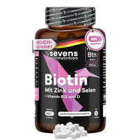 Produktbild von Sevens Nutrition Biotin Zink Selen Kombination mit Vitamin B12 hochdosiert 10000 mcg Tabletten 365 Stück vegan glutenfrei laktosefrei