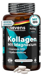 Sevens Nutrition Kollagen Kapseln mit Hyaluronsäure und Q10 hochdosiert aus marinem Fisch 120 Stück – Bild 1 von 7