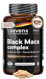 Sevens Nutrition Maca Kapseln mit 20:1 Extrakt, vegan und glutenfrei, 180 Kapseln – Bild 1 von 7