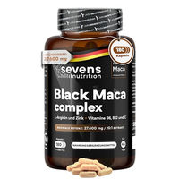 Produktbild von Sevens Nutrition Maca Kapseln mit 20:1 Extrakt, vegan und glutenfrei, 180 Kapseln