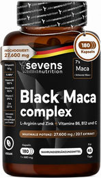 SEVENS NUTRITION Maca Kapseln vegan glutenfrei laktosefrei 180 Stück – Bild 1 von 2