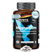 Produktbild von Sevens Nutrition Magnesium Komplex hochdosiert 418 mg Kapseln 180 Stück glutenfrei und laktosefrei