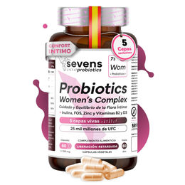 Sevens Nutrition Probiotika für Frauen mit 5 Lactobacillus Stämmen 12,5 Mrd KBE Kapseln 60 Stück glutenfrei und laktosefrei – Bild 1 von 3