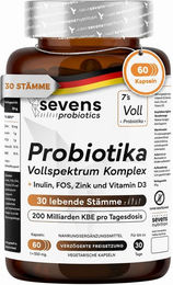 SEVENS NUTRITION Probiotika Komplex Kapseln glutenfrei laktosefrei ohne Zusatzstoffe 60 Stück – Bild 1 von 2