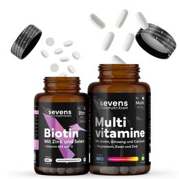 Sevens Nutrition Zink Biotin Selen Kombi Tabletten Vegan Glutenfrei Laktosefrei 365 Stück – Bild 1 von 3