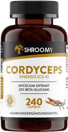 SHROOMY Cordyceps sinensis Extrakt Kapseln vegan ohne Zusatzstoffe 240 Stück – Bild 1 von 1