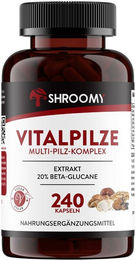 SHROOMY Pilz Komplex Extrakt Kapseln mit 6 Vitalpilzen vegan ohne Zusatzstoffe 240 Stück – Bild 1 von 1