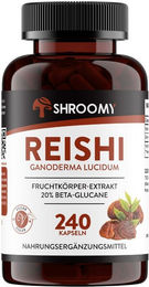 SHROOMY Reishi Extrakt Kapseln vegan ohne Zusatzstoffe 240 Stück – Bild 1 von 1