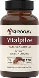 SHROOMY Vitalpilze Kräuter-Komplex Kapseln vegan glutenfrei laktosefrei 120 Stück – Bild 1 von 1