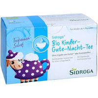 Produktbild von Sidroga Bio Kinder-Gute-Nacht-Tee mit Melisse, Passionsblume und Lavendel, zuckerfrei und ohne Zusatzstoffe, 20 Filterbeutel