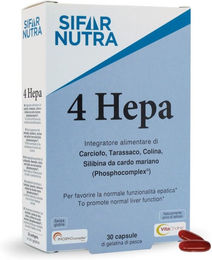 Sifar Nutra 4 Hepa Kapseln mit Silybin aus Mariendistel, Artischocke, Löwenzahn und Cholin, 30 Kapseln, laktosefrei und glutenfrei – Bild 1 von 4