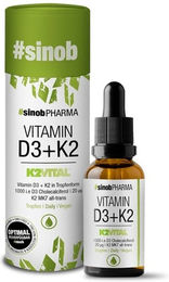 Sinob Vitamin D3 + K Tropfen vegan ohne Zusatzstoffe 10 ml – Bild 1 von 2