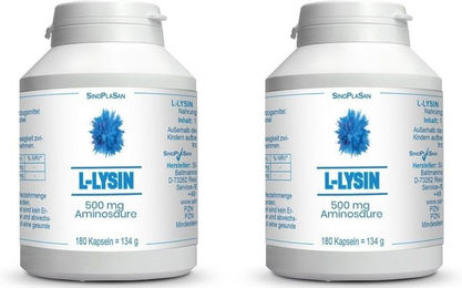 SinoPlaSan AG L-Lysin Kapseln vegan laktosefrei glutenfrei ohne Zusatzstoffe 180 Stück – Bild 1 von 1
