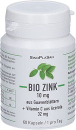 SinoPlaSan Bio Zink 10 mg aus Guavenblatt mit Vitamin C aus Acerola Kapseln – Bild 1 von 1
