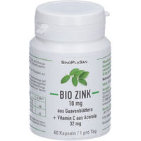 Produktbild von SinoPlaSan Bio Zink 10 mg aus Guavenblatt mit Vitamin C aus Acerola Kapseln