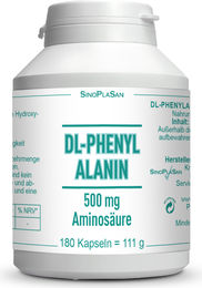 SinoPlaSan Dl-Phenylalanin 500 mg Aminosäure Kapseln 180 Stück – Bild 1 von 1