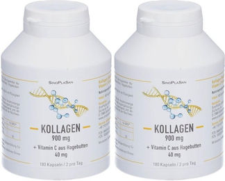 SinoPlaSan Kollagen 900 mg mit Vitamin C aus Hagebutten Kapseln 180 Stück – Bild 1 von 1