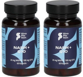 SinoPlaSan NADH 20 mg und Q10 100 mg Ubiquinon Kapseln glutenfrei und laktosefrei 60 Stück – Bild 1 von 1