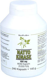 SinoPlaSan Nattokinase 100 mg 20.000 FU Kapseln vegan ohne Zusatzstoffe 240 Stück – Bild 1 von 7