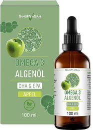 SinoPlaSan Omega-3 Algenöl Apfel Vegan Tropfen – Bild 1 von 1