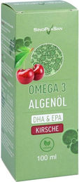 SinoPlaSan Omega-3 Algenöl DHA + EPA Kirsche Tropfen 100 ml für Erwachsene – Bild 1 von 3