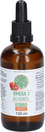 SinoPlaSan Omega-3 Algenöl mit DHA 300 mg und EPA 150 mg Orange, vegan, 100 ml – Bild 1 von 5