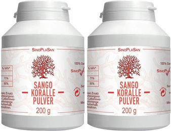 SinoPlaSan Sango-Koralle Algenkalk Pulver vegan laktosefrei glutenfrei ohne Zusatzstoffe – Bild 1 von 1