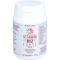 Produktbild von SinoPlaSan Vitamin B12 Forte Methylcobalamin 500 µg Kapseln 60 Stück