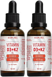 SinoPlaSan Vitamin D3/K2 Öl Tropfen vegetarisch ohne Zusatzstoffe – Bild 1 von 1