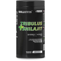 Produktbild von Skill Nutrition Tribulus + Shilajit Kapseln vegan mit L-Arginin, Zink, Selen und Bor, 180 Stück