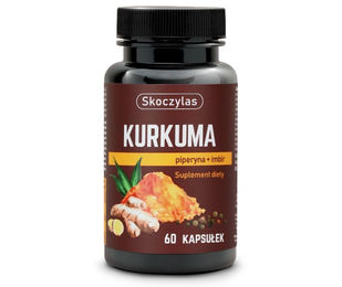 Skoczylas Kurkuma mit Piperin und Ingwer Kapseln vegan 60 Stück – Bild 1 von 2