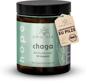 smaints BIO Chaga Dual-Extrakt Kapseln Bio 90 Stück – Bild 1 von 3