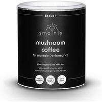 Produktbild von smaints Mushroom Coffee Pilzkaffee mit Lions Mane und Cordyceps Pulver zuckerfrei und ohne Zusatzstoffe 150 g