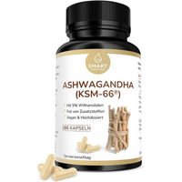 Produktbild von Smart Fasting Ashwagandha KSM-66 hochdosiert mit 5% Withanoliden vegan 180 Kapseln