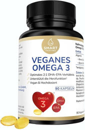 Smart Fasting Omega 3 Vegan Algenöl hochdosiert Kapseln – Bild 1 von 3
