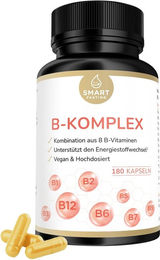 Smart Fasting Vitamin B Komplex hochdosiert vegan 180 Kapseln – Bild 1 von 2
