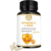 Produktbild von Smart Fasting Vitamin C 1000mg mit Zink gepuffert Kapseln 180 Stück vegan laktosefrei glutenfrei