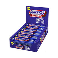 Produktbild von Snickers Low Sugar High Protein Riegel mit dunkler Schokolade 12x57g