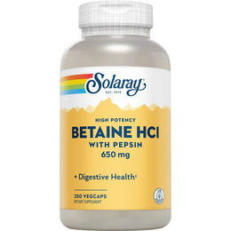 Solaray Betain-HCl mit Pepsin 650 mg Kapseln 250 Stück – Bild 1 von 2