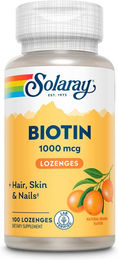 Solaray Biotin 1000 mcg Lutschtabletten vegan ohne Zusatzstoffe – Bild 1 von 1