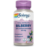 Produktbild von Solaray Blaubeere Heidelbeere Extrakt Kapseln vegan ohne Zusatzstoffe 60 Stück