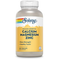 Produktbild von Solaray Calcium Magnesium Zink Komplex Vegan Kapseln ohne Zusatzstoffe für Erwachsene