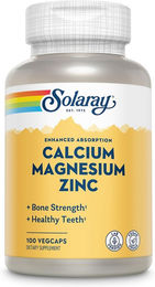 Solaray Calcium Magnesium Zink Mineralstoff-Komplex vegan Kapseln für Erwachsene – Bild 1 von 2