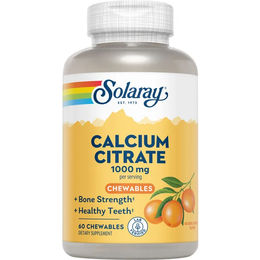 Solaray Calciumcitrat 1000 mg Lutschtabletten 60 Stück zuckerfrei glutenfrei ohne Zusatzstoffe für Erwachsene – Bild 1 von 1