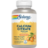 Produktbild von Solaray Calciumcitrat 1000 mg Lutschtabletten 60 Stück zuckerfrei glutenfrei ohne Zusatzstoffe für Erwachsene