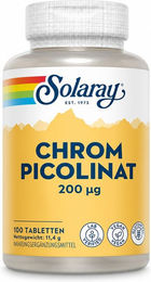 Solaray Chrom Picolinat Tabletten Vegan 100 Stück – Bild 1 von 1